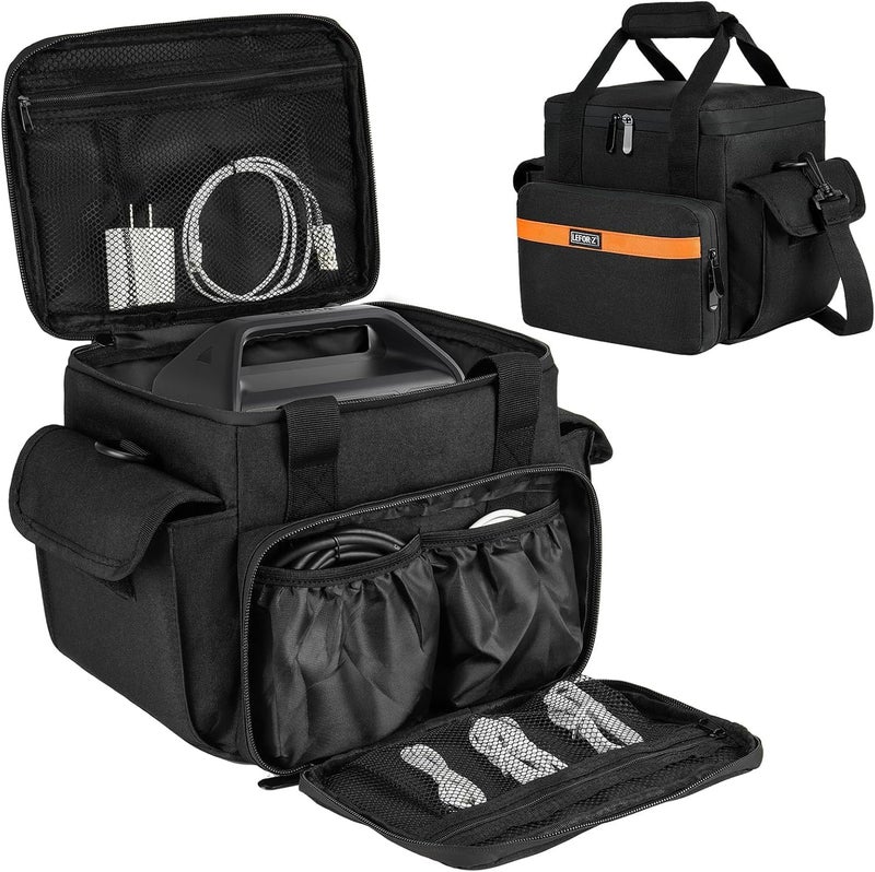 LEFORZ Carrying Case Compatible with Jackery Explorer 240/300/160/GOLABS R300/Anker 521 Portable Power Station,Waterproof Travel Storage Bag with Multiple Pockets for Charging Cable and Accessories(Bag Only) - Image 1